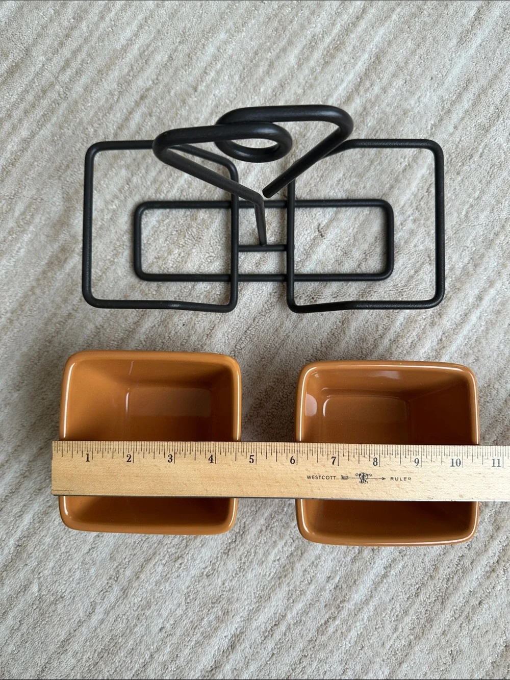 Pampered Chef 3 pc Simple Additions Entertainment Snack Set Caddy 2 Square Bowls